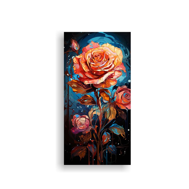 GENERICO - Lienzo De Tela Enigmático Con Fondo De Rosa 80x160 Cm