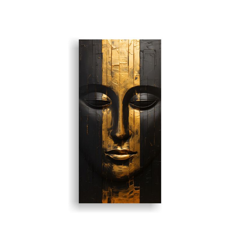 GENERICO - Pintura Decorativa Estilo Abstracto En Oro Y 50x100 Cm