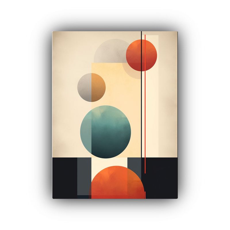 GENERICO - Cuadro Abstracto Minimalista Geométrico 80x120 Cm