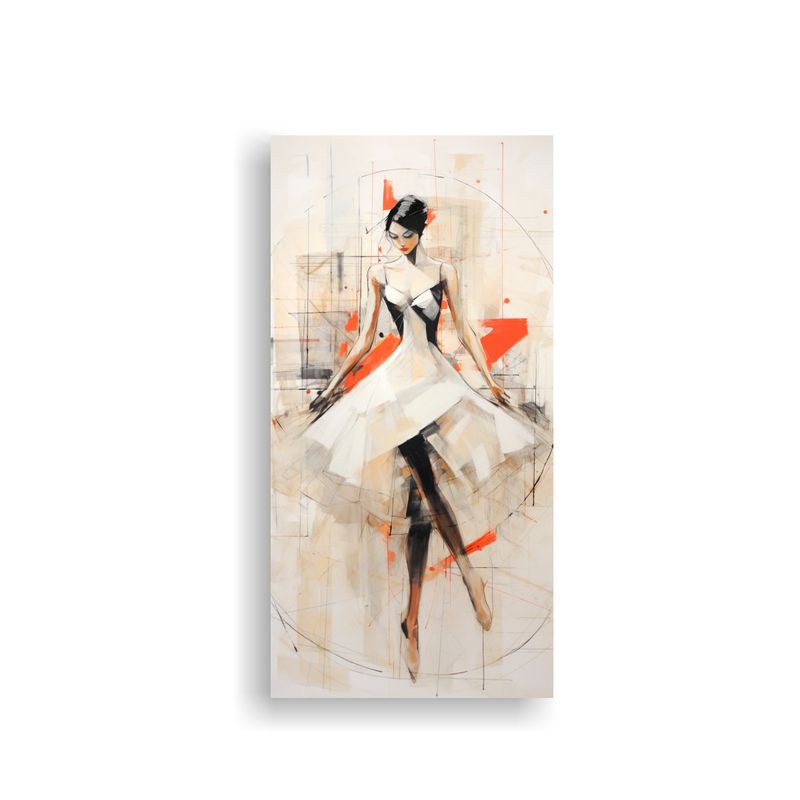 GENERICO - Cuadro Abstracto Tela En Bastidor Vitalidad Con 40x80 Cm
