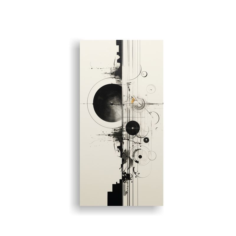 GENERICO - Cuadro Dibujo Linda Alto Contraste Monocromo 70x140 Cm