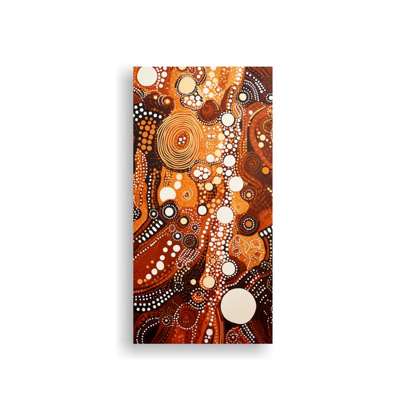 GENERICO - Pintura Decorativa Inspirada En El Arte Aborigen 40x80 Cm