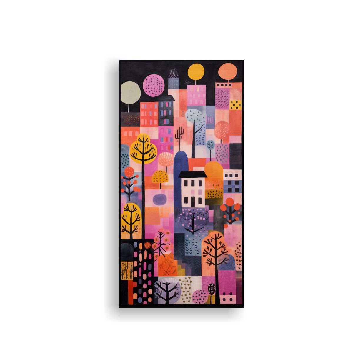 GENERICO - Cuadro Expresión Alegre Marimekko Y Paul Klee 80x160 Cm