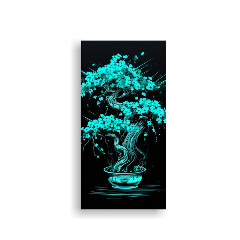 GENERICO - Pintura Decorativa En Bastidor Árbol Bonsái De 50x100 Cm
