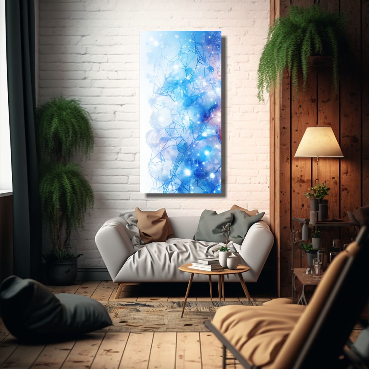 GENERICO - Cuadro Abstracto De Armonía Cromática En Fondo 60x120 Cm