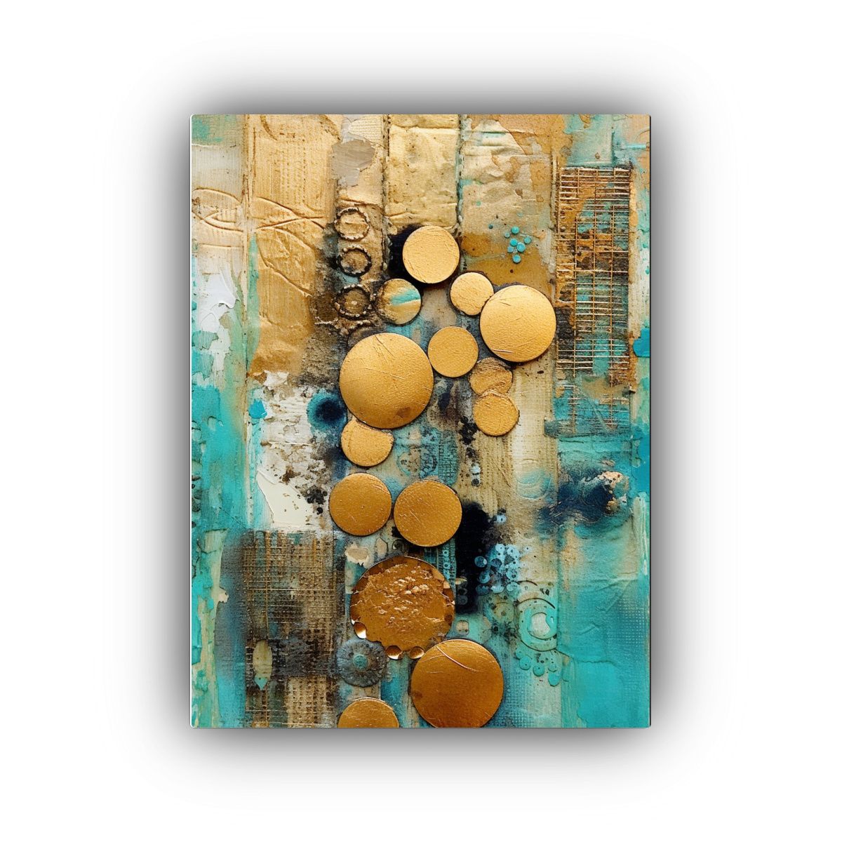 GENERICO - Pinturas Abstractas Marinas 72 En Bastidor Moderno 80x120 Cm