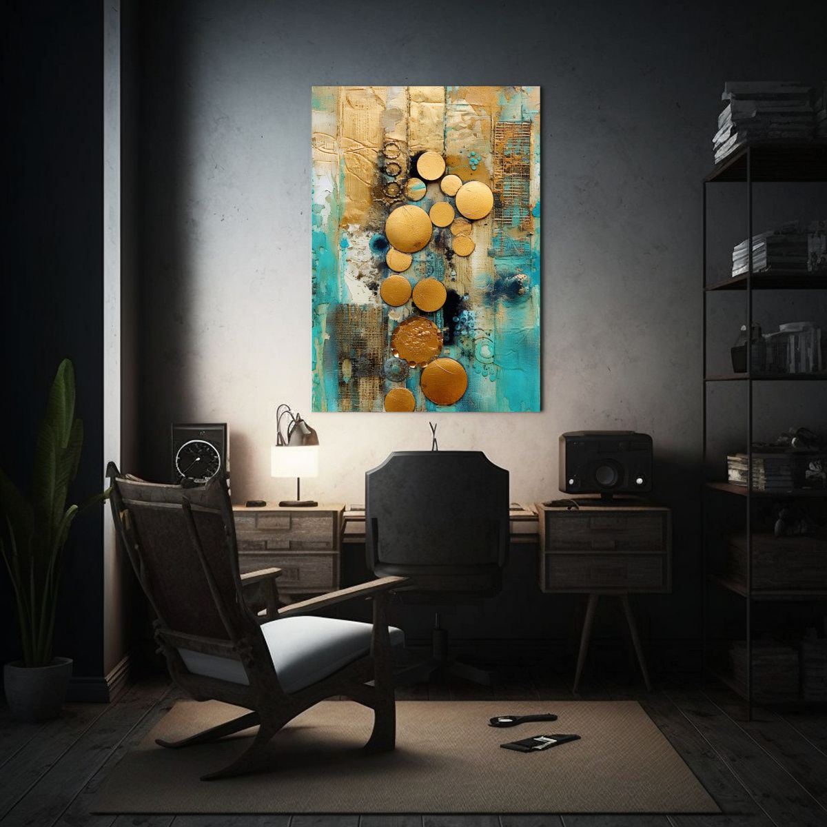 GENERICO - Pinturas Abstractas Marinas 72 En Bastidor Moderno 80x120 Cm
