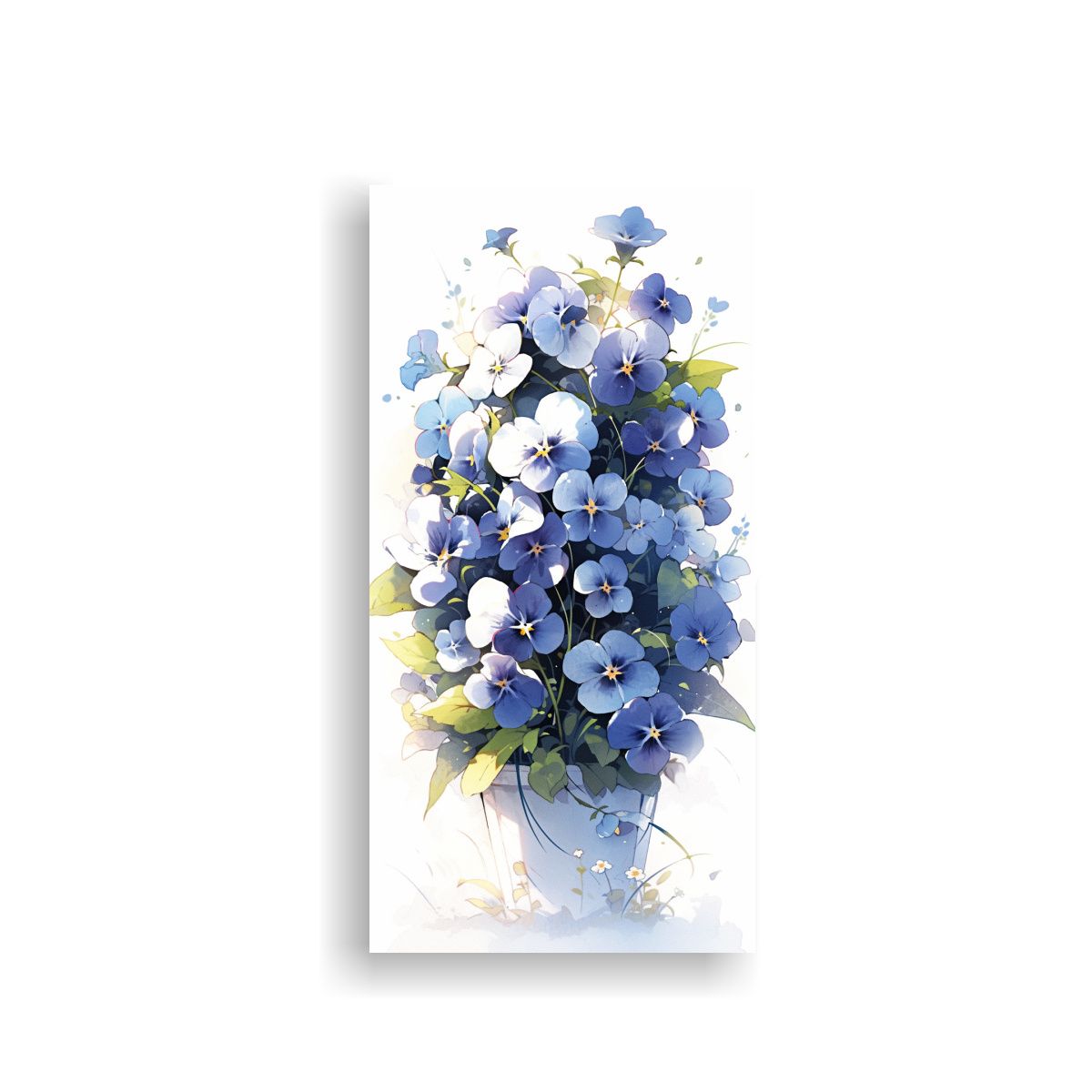 GENERICO - Pintura Abstracta Acuarela Violetas Vibrantes 60x120 Cm