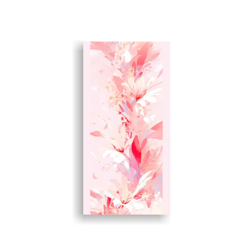 GENERICO - Lienzo De Tela Color Blanco Y Rosa En Estilo 30x60 Cm