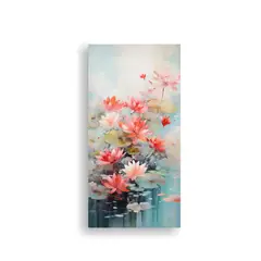GENERICO - Cuadro Impactante Con Nenúfares Flotando Y Dos 20x40 Cm