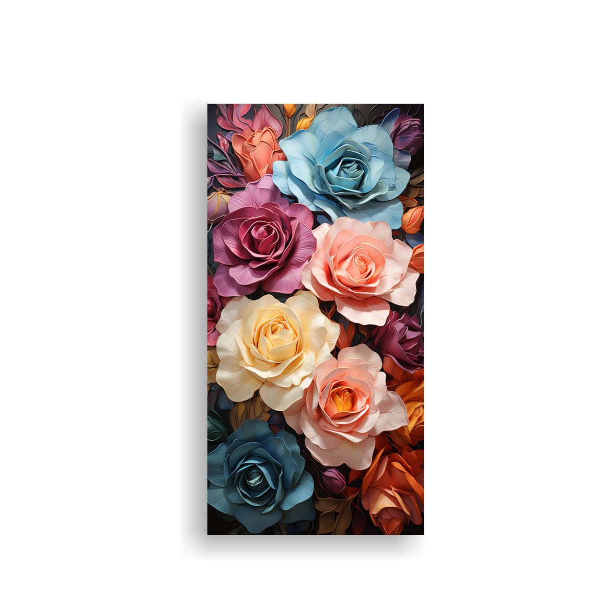 GENERICO - Tela En Bastidor Alta Calidad Simétrico Pinturas 60x120 Cm