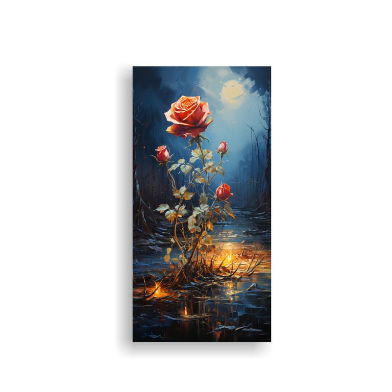 GENERICO - Pintura Impactante Estilo Rose Van Gogh Con Finas 40x80 Cm