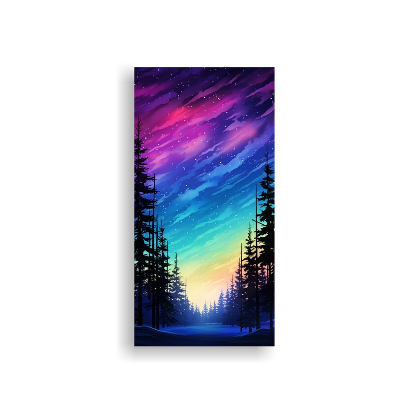 GENERICO - Cuadro Estilo Galería Bosque De Pinos En 30x60 Cm