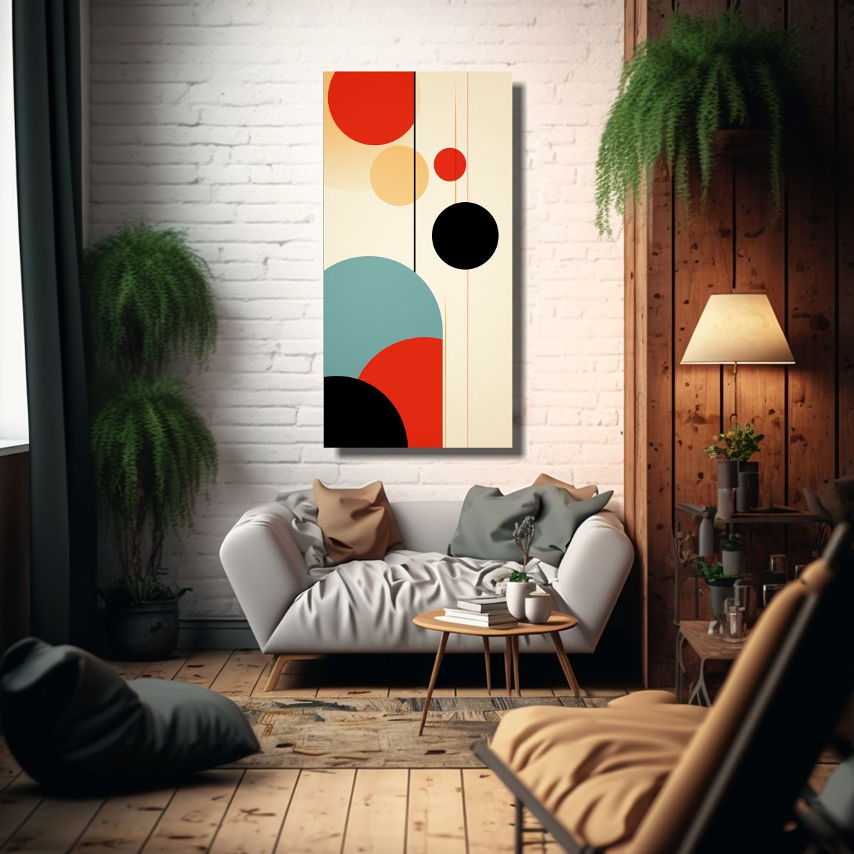 GENERICO - Cuadro Juvenil Acuarela Minimalista Abstracto 60x120 Cm