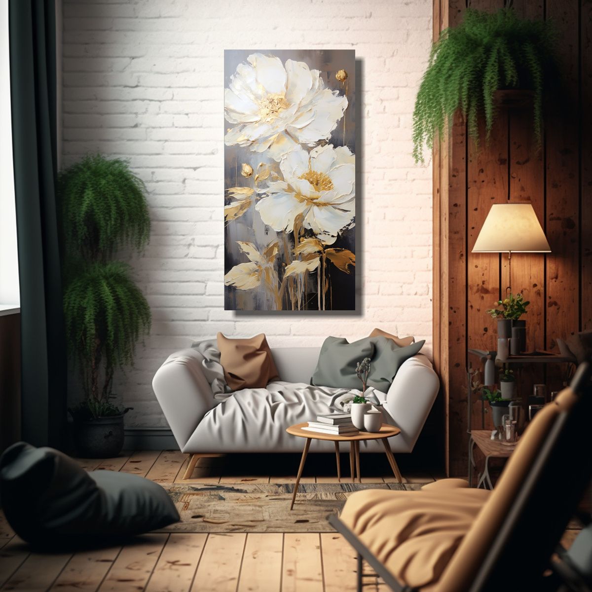 GENERICO - Pintura En Lienzo Estilo Cuadro Conceptual 20x40 Cm