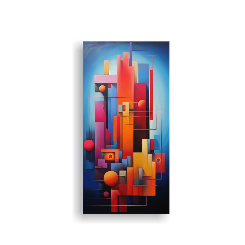 GENERICO - Cuadros Abstractos Vintage De Gran Formato 50x100 Cm
