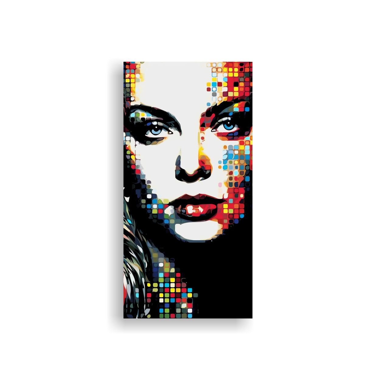 GENERICO - Arte De Pared Tela Sublimada Floral Con Rostro De 20x40 Cm