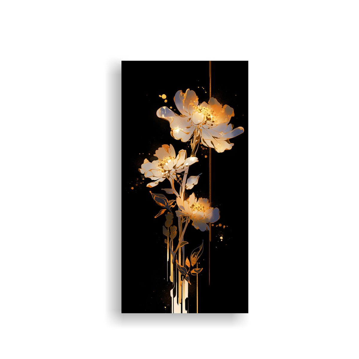 GENERICO - Pintura Decorativa Armonía Colores Dorados 80x160 Cm