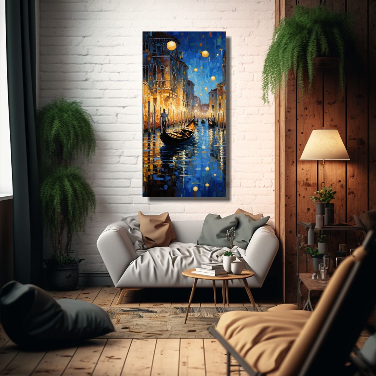 GENERICO - Cuadro Vanguardia Visión Abstracta De Un Paseo 80x160 Cm