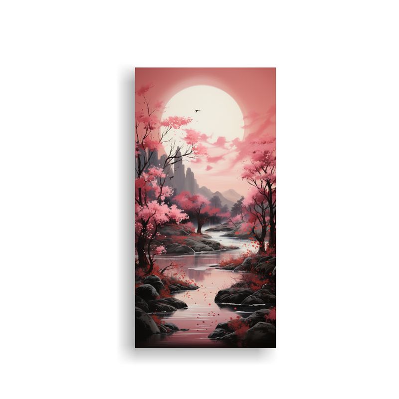 GENERICO - Cuadro De Inspiración Con Luna Cerca De Las 80x160 Cm