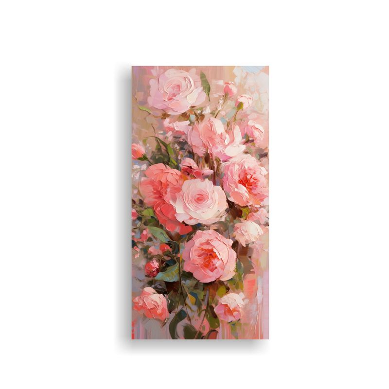 GENERICO - Cuadro De Lienzo Estilo Pintura De Flores En 20x40 Cm