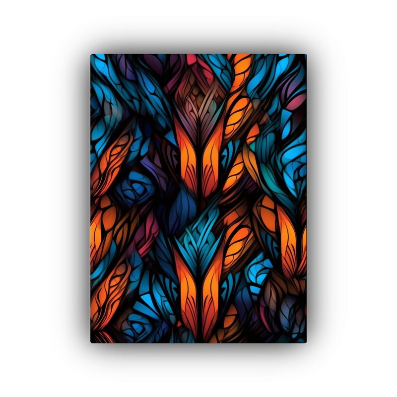GENERICO - Pintura Decorativa Fractal Line Art En Tela 80x120 Cm