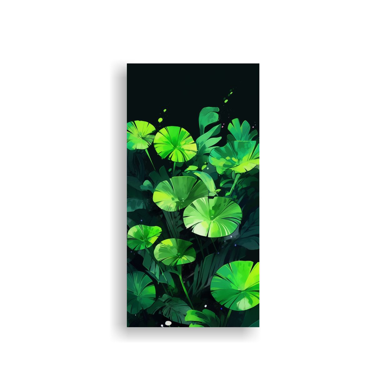 GENERICO - Escenario Calidoso Arte Verde En Tonalidades 50x100 Cm