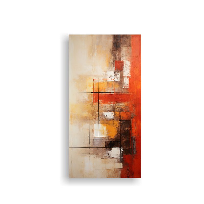GENERICO - Cuadro Abstracto Luminoso De Lienzo Rectangular 60x120 Cm
