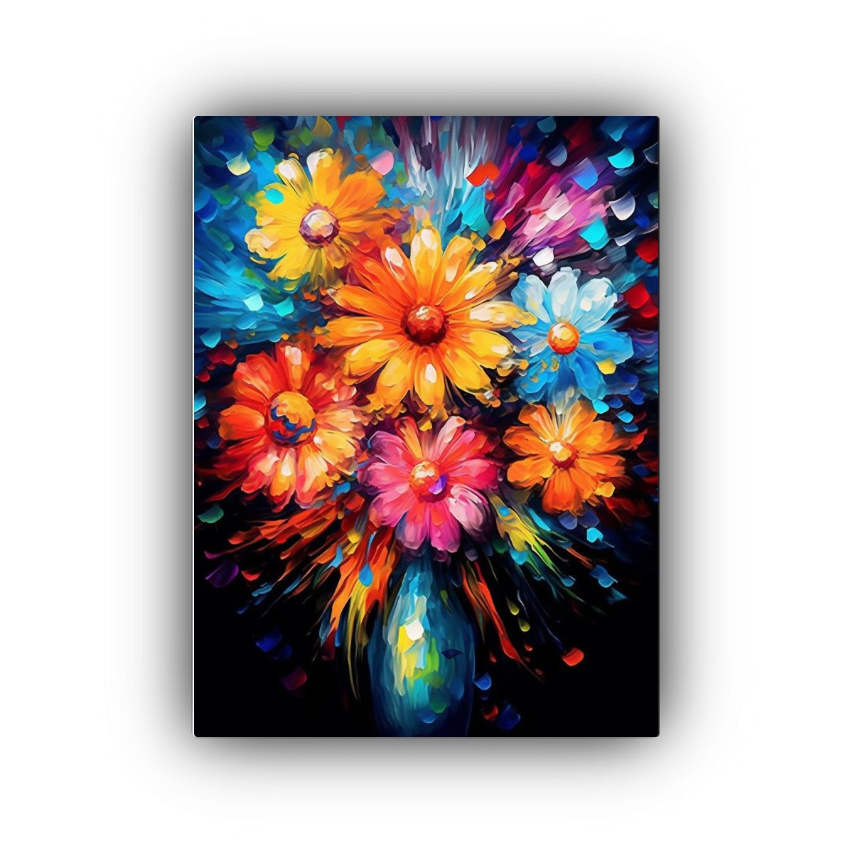 GENERICO - Cuadro Decorativo Con Flores De Galaxia De 80x120 Cm