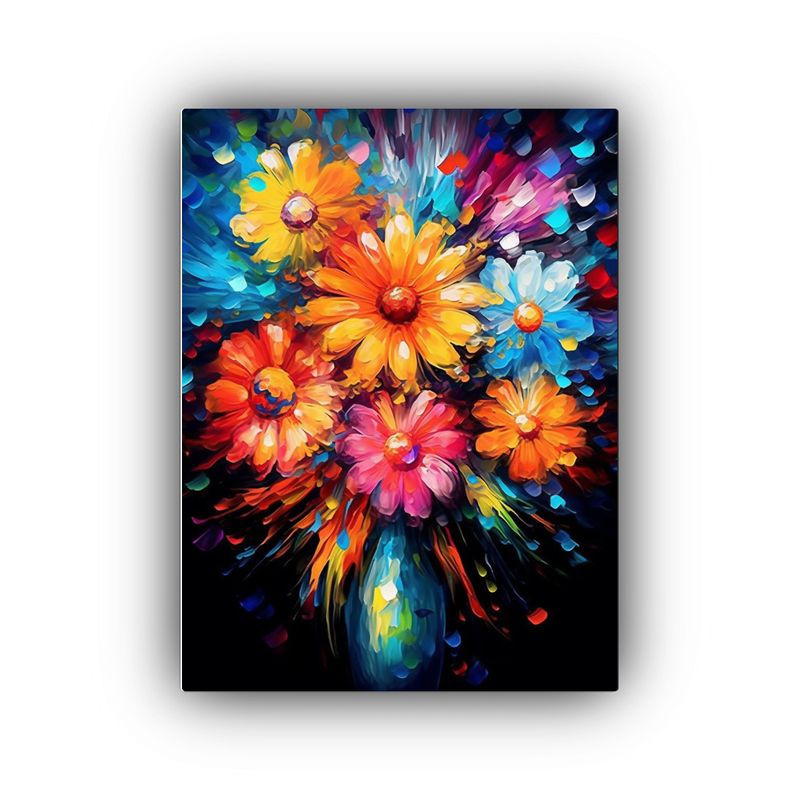 GENERICO - Cuadro Decorativo Con Flores De Galaxia De 80x120 Cm