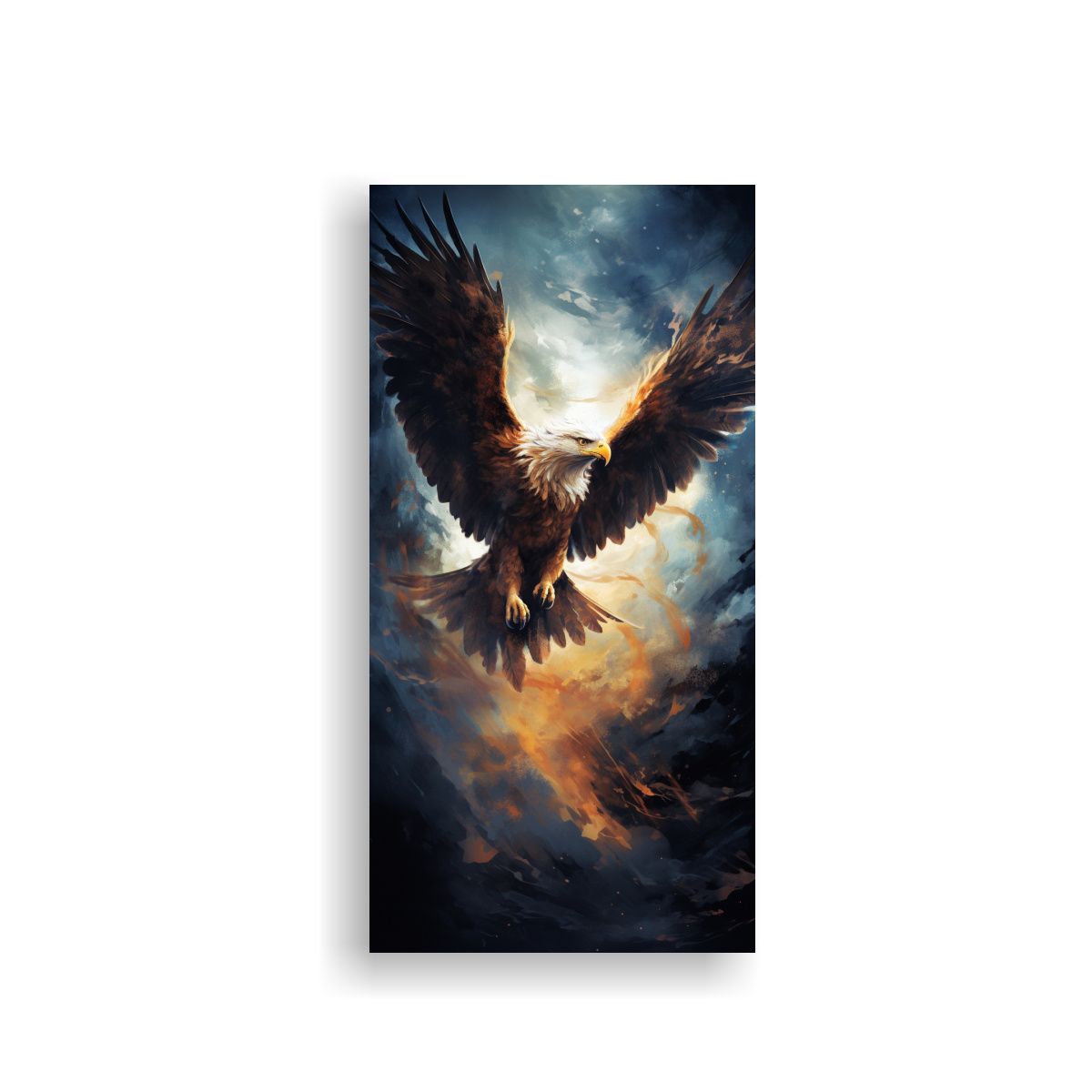 GENERICO - Cuadro Espectacular Vuelo Abstracto De Un Águila 50x100 Cm