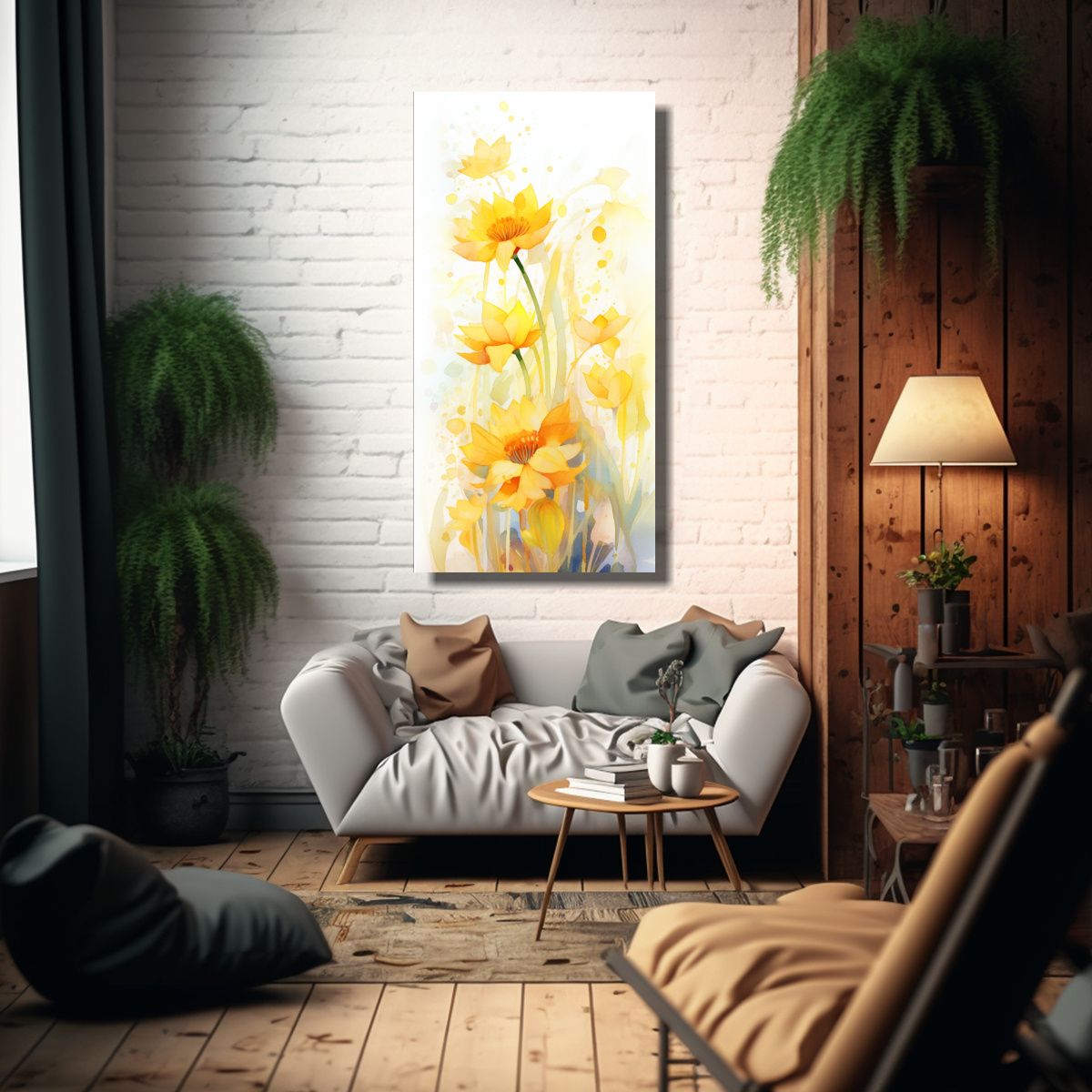 GENERICO - Pinturas Decorativas Estilo Acuarela Vintage Con 30x60 Cm