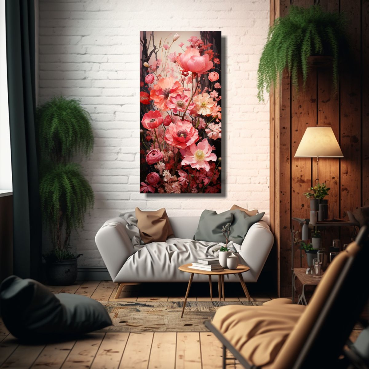 GENERICO - 1 Collage De Sobres Rosas Y Pinturas Decorativas 80x160 Cm
