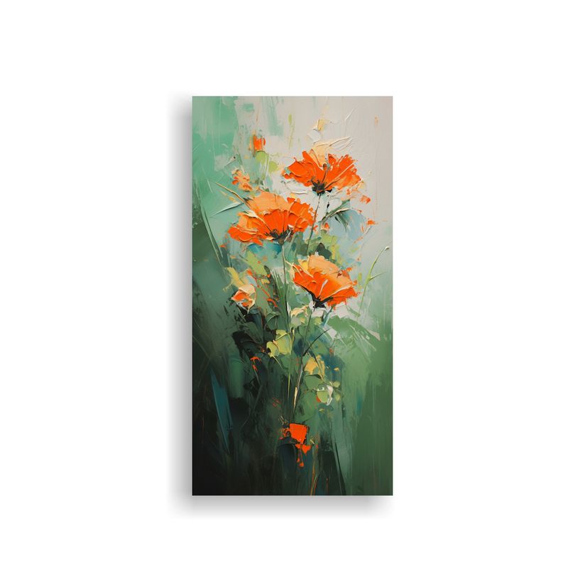 GENERICO - Pintura En Lienzo Creativa De Flores En Colores 50x100 Cm