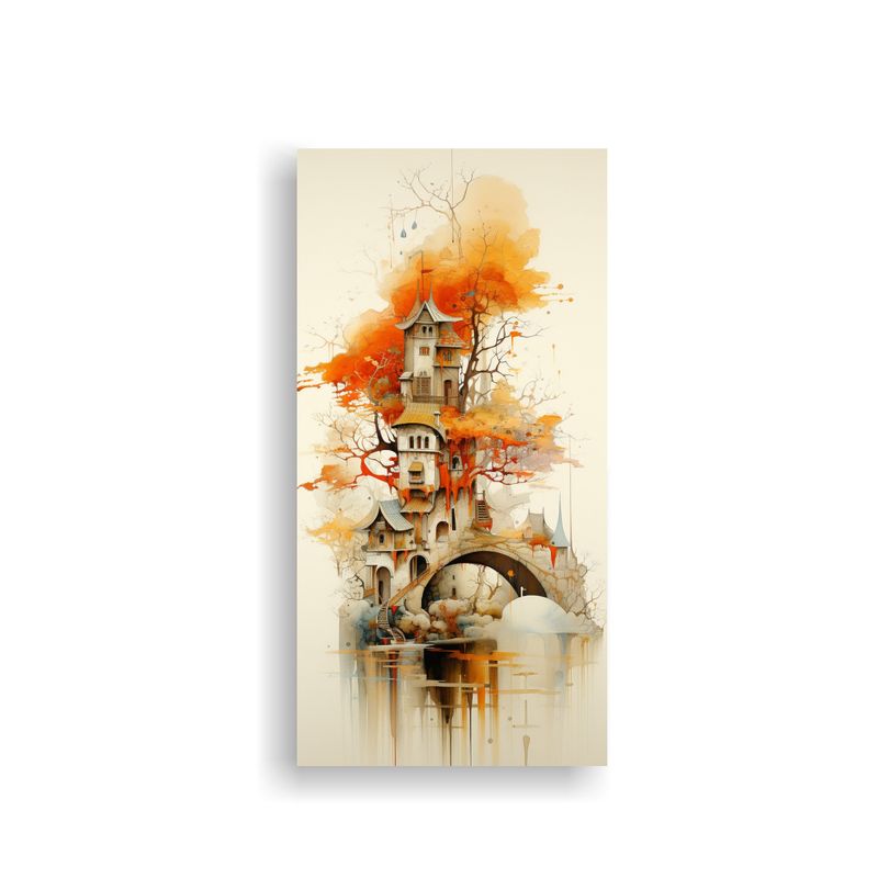 GENERICO - Pinturas De Paisajes Abstractos Acuarelas Para 20x40 Cm
