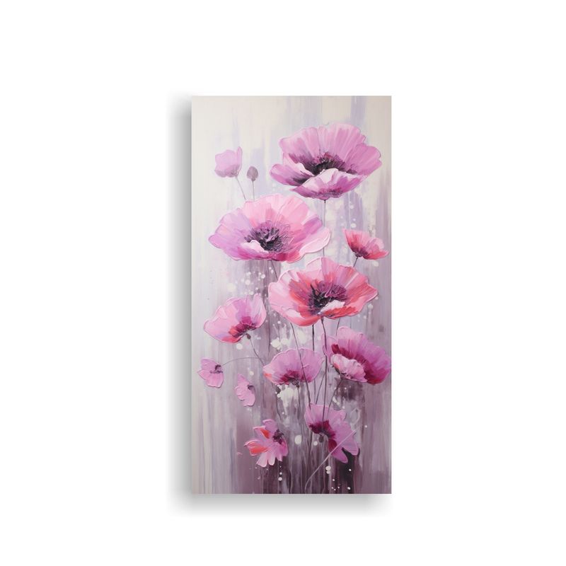 GENERICO - Cuadro Lienzo Diseño Vitalidad Pintura Amapolas 50x100 Cm