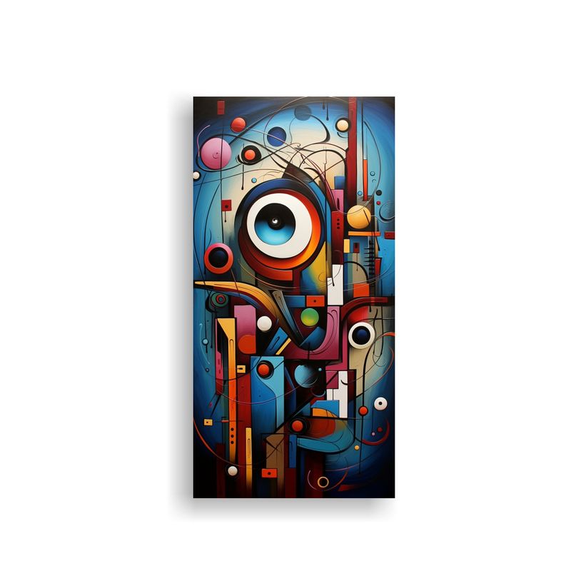 GENERICO - Cuadros Abstractos Colores Vivos Elegantes Y 30x60 Cm