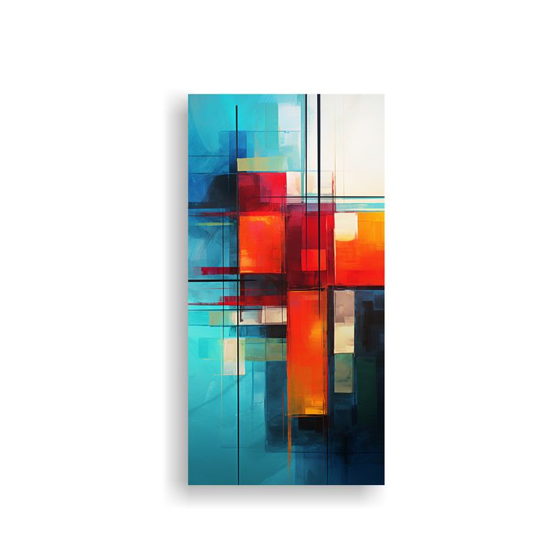 GENERICO - Cuadro De Tela Expresión Floral Colores 80x160 Cm