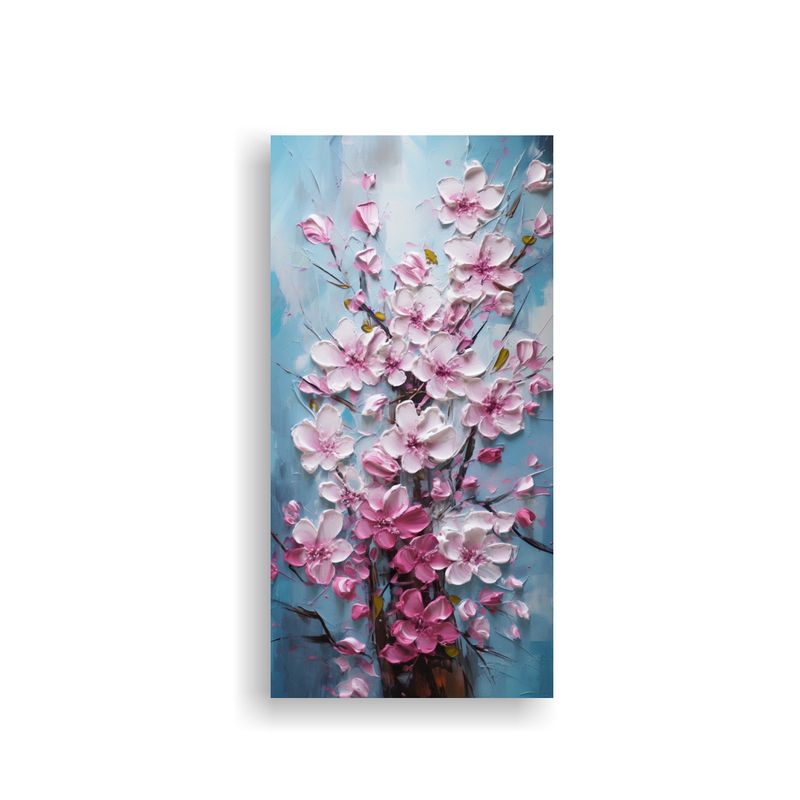 GENERICO - Pintura De Flores De Cerezo En Colores Vibrantes 80x160 Cm