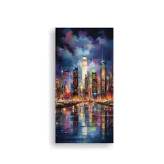 GENERICO - Cuadro Decorativo Arte Finas Lineas Textura 20x40 Cm