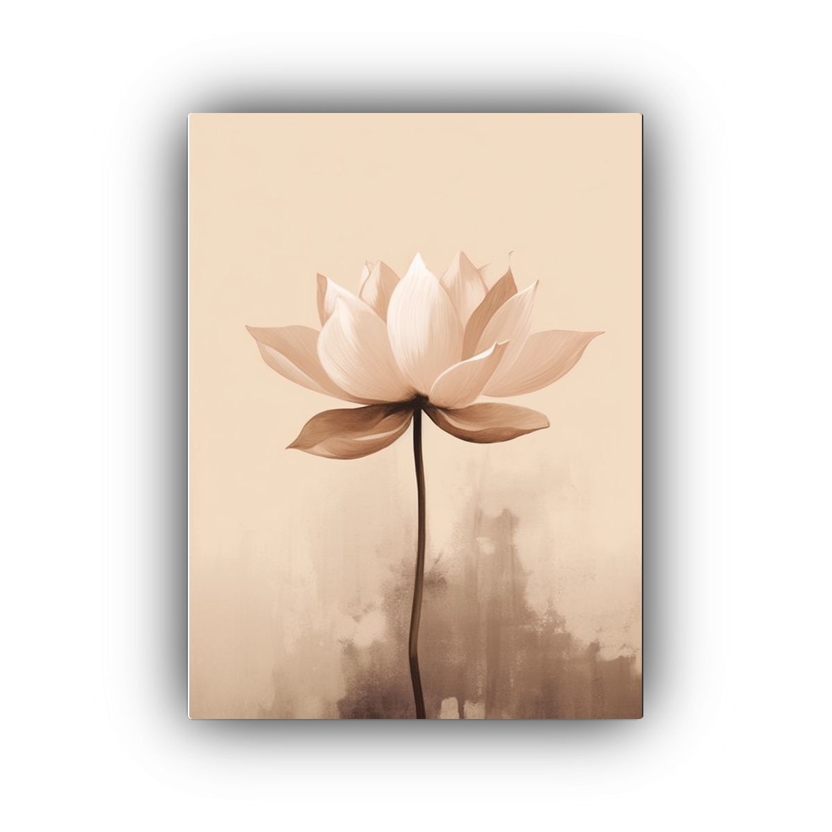 GENERICO - Cuadro Minimalista De Flor De Loto En Colores 80x120 Cm