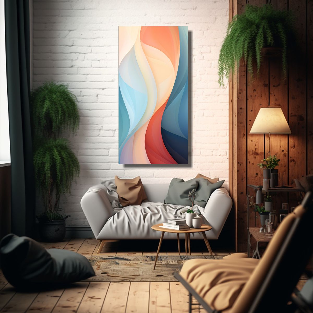 GENERICO - Arte Patron Intenso Refinado Arte De Pared 30x60 Cm