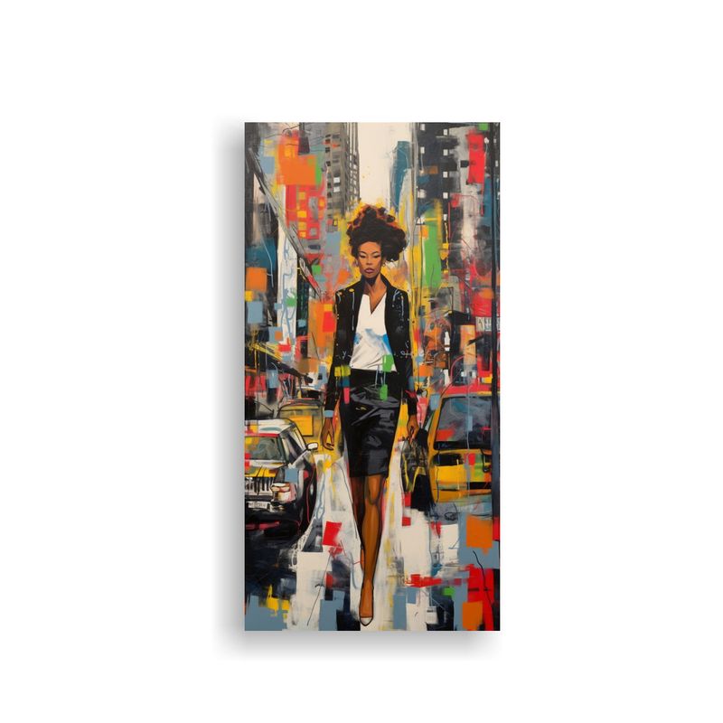 GENERICO - Pintura Decorativa De Una Mujer Negra En Una 70x140 Cm