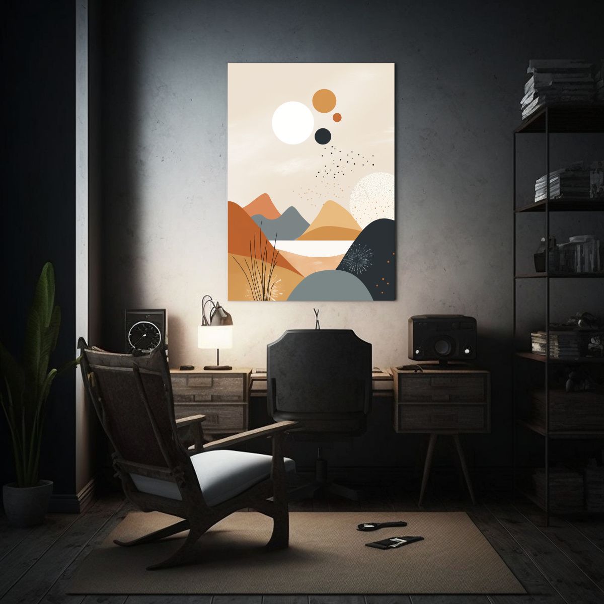 GENERICO - Estilo Galería Sala Arte Escandinavo Con 80x120 Cm