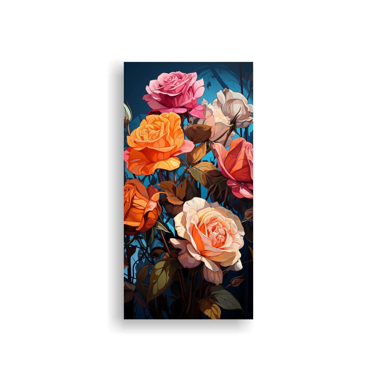 GENERICO - Cuadro Duradero Flores Rosas De Té Híbridas Pop 80x160 Cm