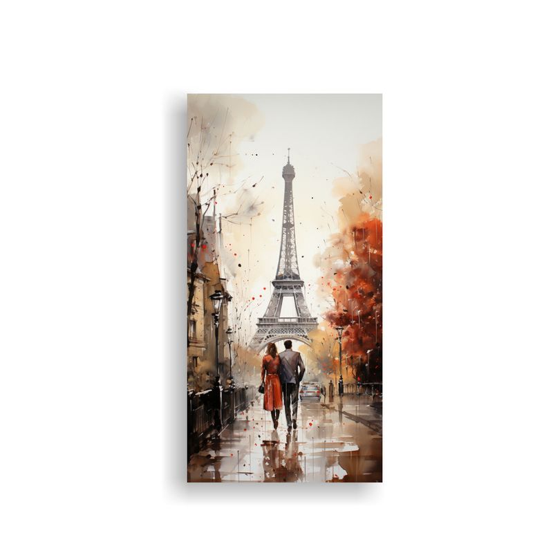 GENERICO - Pintura Decorativa Pareja Joven Caminando Frente 20x40 Cm