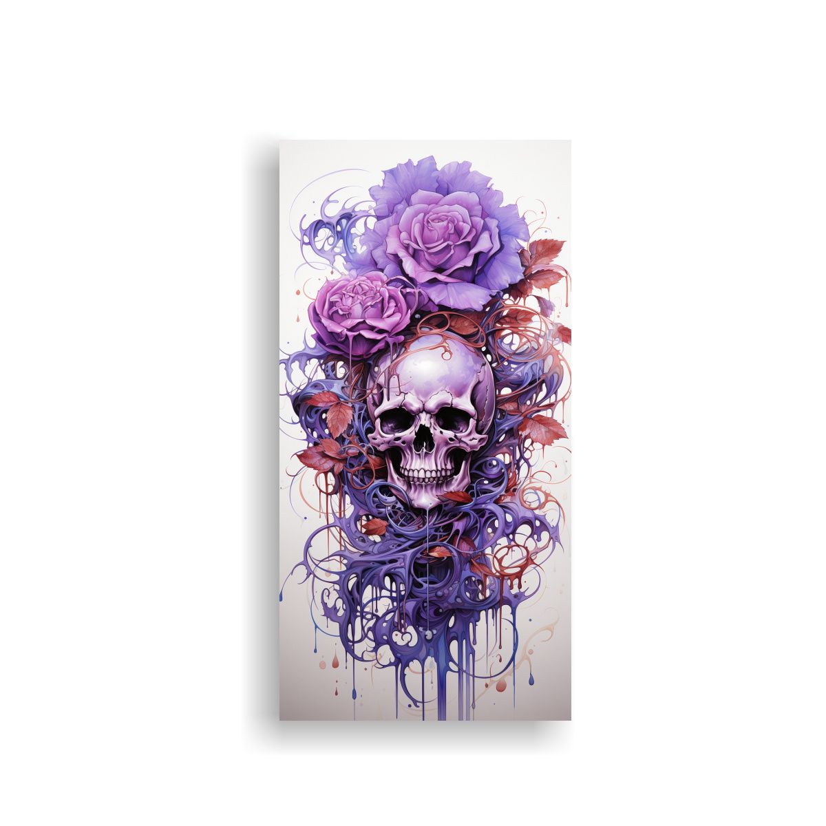 GENERICO - Cuadro Decorativo De Rosa Venenosa Sobre Fondo 80x160 Cm