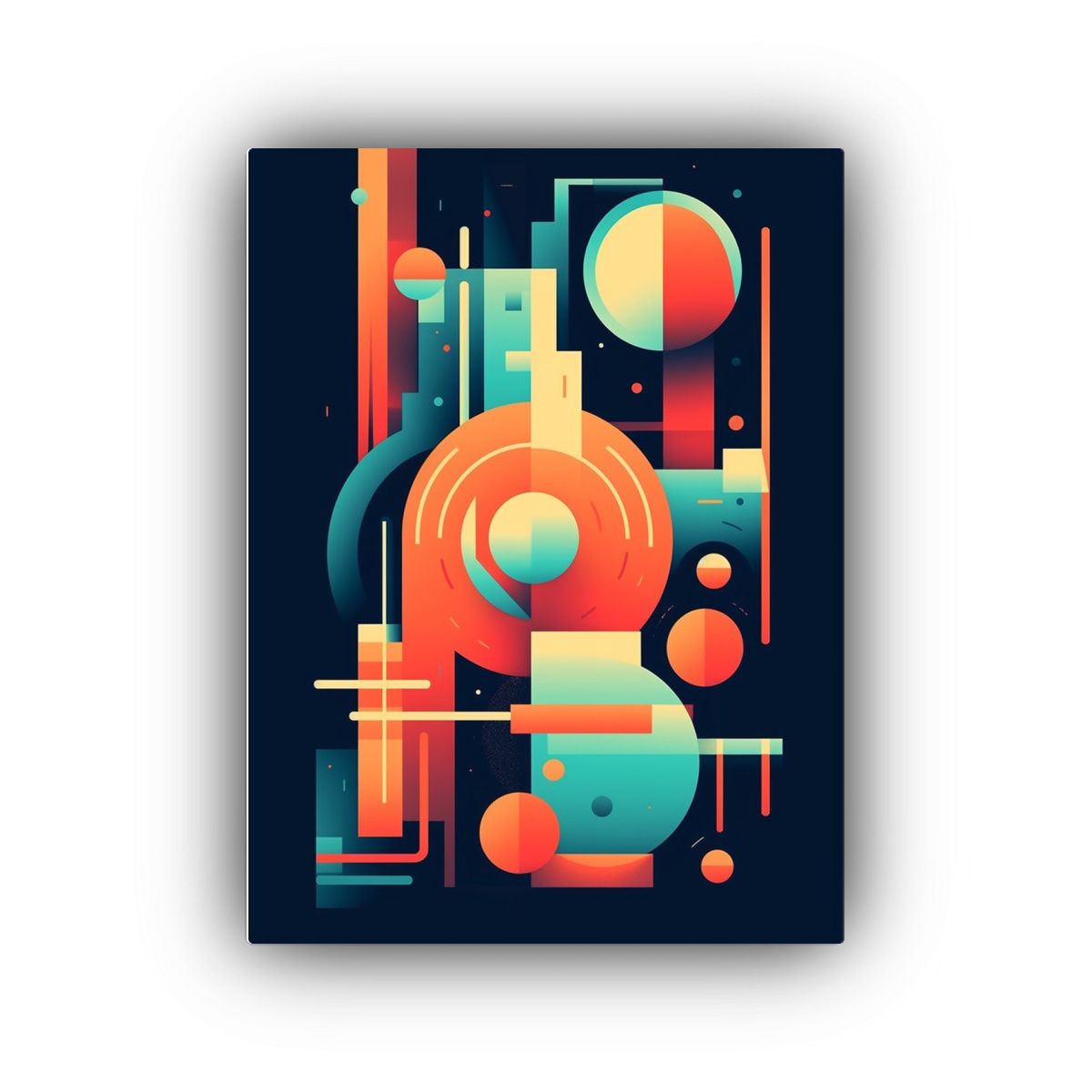 GENERICO - Arte De Pared Abstracto En Estilo Plano Coreano 80x120 Cm