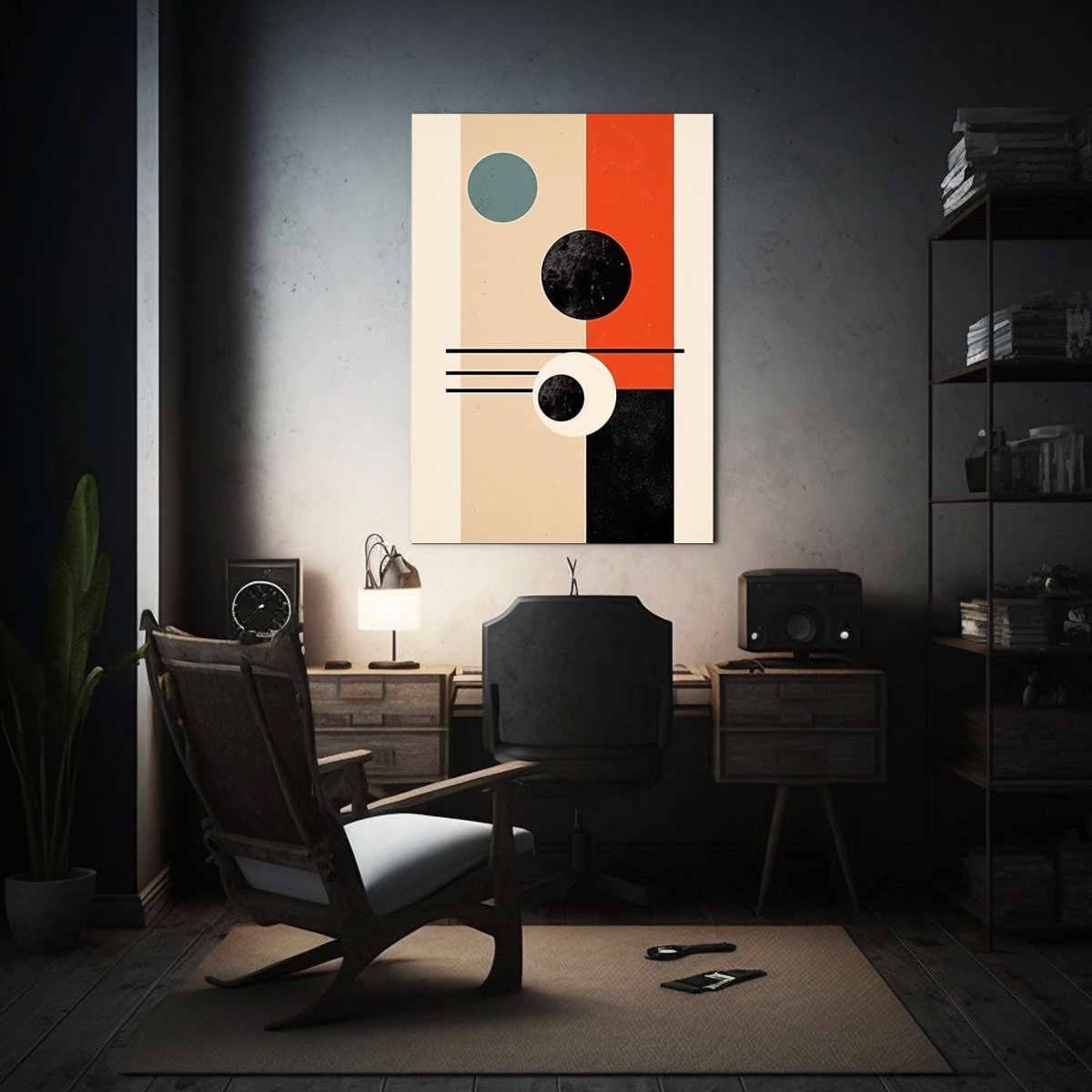 GENERICO - Cuadro De Cuadro Clásica Retro Estilo Gráfico 80x120 Cm