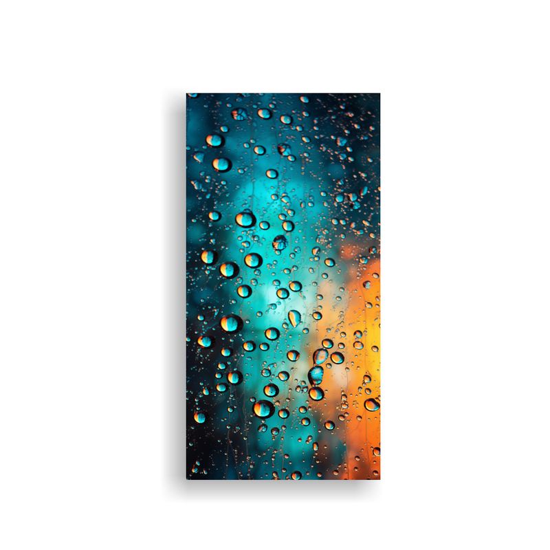 GENERICO - Cuadro De Dibujo Abstracto Con Gotas De Lluvia De 70x140 Cm